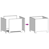Garden Planters 2 pcs 30x30x30 cm Galvanised Steel 851196