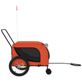 Pet Bike Trailer Orange and Black Oxford Fabric and Iron 94026