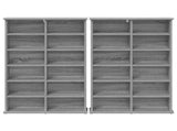 CD Cabinet 2 pcs Grey Sonoma 60 x 17 x 92 cm Engineered Wood 8012741