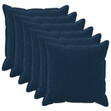 Cushion Cover 6 pcs HOUTEN Blue 80 x 80 cm Microfiber Fleece 921706