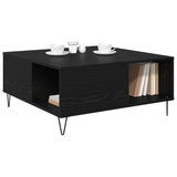 Coffee Table Black Oak 80 x 80 x 36.5 cm Engineered Wood 881668