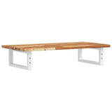 Basin Shelf Wall Mounted Steel and Solid Wood Acacia 3302712