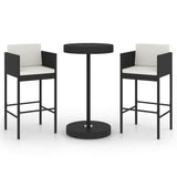 Garden Bar Set Black and Cream white 3095378