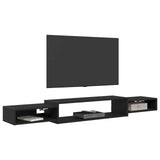 Wall-mounted TV Cabinet Wall-Mounted Black Oak 180 x 28 x 21 cm 8006006