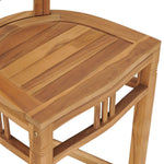 ZNTS 3 Piece Garden Bar Set Solid Teak Wood 3053646