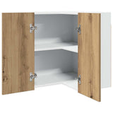 Hanging Corner Cabinet Lyon Artisan Oak 57x57x60 cm Engineered Wood 856123
