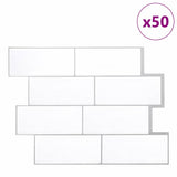 Decorative Stickers 20 pcs White Grey 29 x 21 cm 42021228