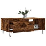 Coffee Table Smoked Oak 90x50x36.5 cm Engineered Wood 830569