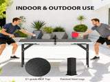 5ft Mid-Size Table Tennis Table, Ping Pong Table with Net, 2 Table Tennis Paddles and 3 Balls for T3398P555815