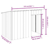 Dog House with Roof Anthracite 153x91x110 cm Galvanised Steel 172572