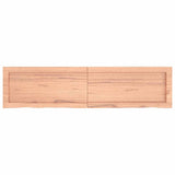 Wall Shelf Light Brown 120x30x cm Treated Solid Wood Oak 363692