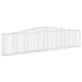Arched Gabion Baskets 2 pcs 400x30x80/100 cm Galvanised Iron 3145813