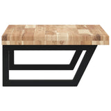 Basin Shelf Wall Mounted Steel and Solid Wood Acacia 3302803