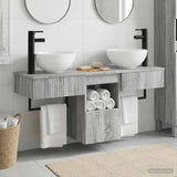 Bathroom Furniture Set 3 pcs Grey Sonoma Engineered Wood 3405593