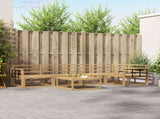 Outdoor Sofa Set 6 pcs White 79 x 79 x 37 cm Solid Acacia Wood 3386488