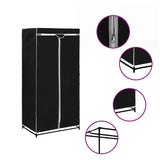 Wardrobes 2 pcs Black 75x50x160 cm 282441