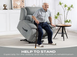 Eight-Point Massage Electric Lift Chair - Light Grey T3398P422787