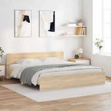 Bed Frame Wall-mounted Sonoma 193 x 203 cm Engineered Wood 3402862