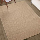Rug ZIZUR Beige 200x290 cm Jute Look Indoor and Outdoor 4010398