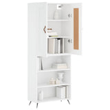 Highboard White 69.5x34x180 cm Engineered Wood 3200041
