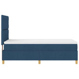 Box Spring Bed with Headboard Blue 100 x 200 cm Fabric 3339678