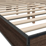 Bed Frame without Mattress Brown Oak 120x200 cm 3280111