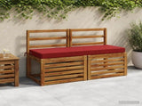 2-Piece Bench Cushions SOEST 2 pcs 100% Polyester Wine Red 949775