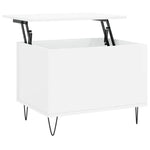 ZNTS Coffee Table High Gloss White 60x44.5x45 cm Engineered Wood 830950