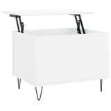ZNTS Coffee Table High Gloss White 60x44.5x45 cm Engineered Wood 830950