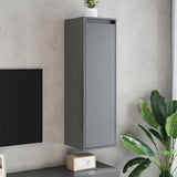 Wall Cabinets 2 pcs Grey 30x30x100 cm Solid Pinewood 813510