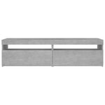 TV Cabinets 2 pcs with LED Lights Concrete Grey 75x35x40 cm 804400