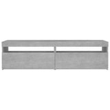 TV Cabinets 2 pcs with LED Lights Concrete Grey 75x35x40 cm 804400