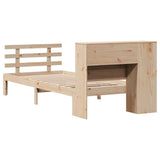 Bookcase Bed without Mattress 75x190 cm Small Single Solid Wood Pine 3322729