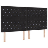 Velvet Headboard Argyle with Headboard Black 180 cm Velvet 3337772