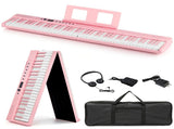 GPPS01-106 88 Key Folding Piano Semi-Weighted Standard Keyboards Digital Piano with MIDI Bluetooth, 07006070