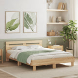Bed Frame Sonoma Oak Engineered Wood King Size Modern Bed Frame 3207415