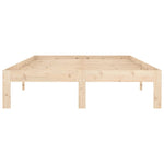 Bed Frame without Mattress Solid Wood Pine 120x200cm 810360