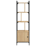 Bookcase with Door Sonoma Oak 44.5x30x154.5 cm Engineered Wood 833354