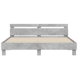Bed Frame Concrete Grey Engineered Wood, Plywood Super King 3207402