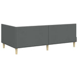 Corner Bed Frame with Headboard Dark Grey 90 cm x 200 cm Velvet 42016190