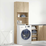 Washing Machine Cabinet Sonoma Oak 64x24x190 cm Engineered Wood 859129