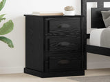 Bedside Cabinet Black Oak 39 x 39 x 67.5 cm Engineered Wood 881342
