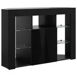 Corner LED TV Cabinet 100x40x68cm Black Engineered Wood 889786