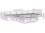 Outdoor Sofa Set 9 pcs Natural Solid Acacia Wood 3373679