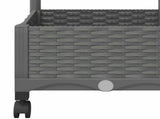 Garden Planter with Trellis&Wheels Light Grey PP 3423054