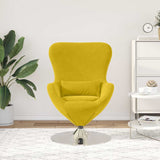 Egg Chair Yellow 63 x 73 x 90 cm Velvet 42002731