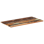 ZNTS Rectangular Table Top 60x120 cm 25-27 mm Solid Reclaimed Wood 286057