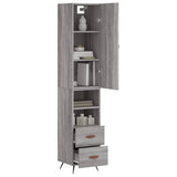 Highboard Grey Sonoma 34.5x34x180 cm Engineered Wood 3198895
