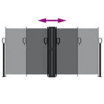 Retractable Side Awning Black 120x1200 cm 4004789
