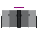 Retractable Side Awning Black 120x1200 cm 4004789
